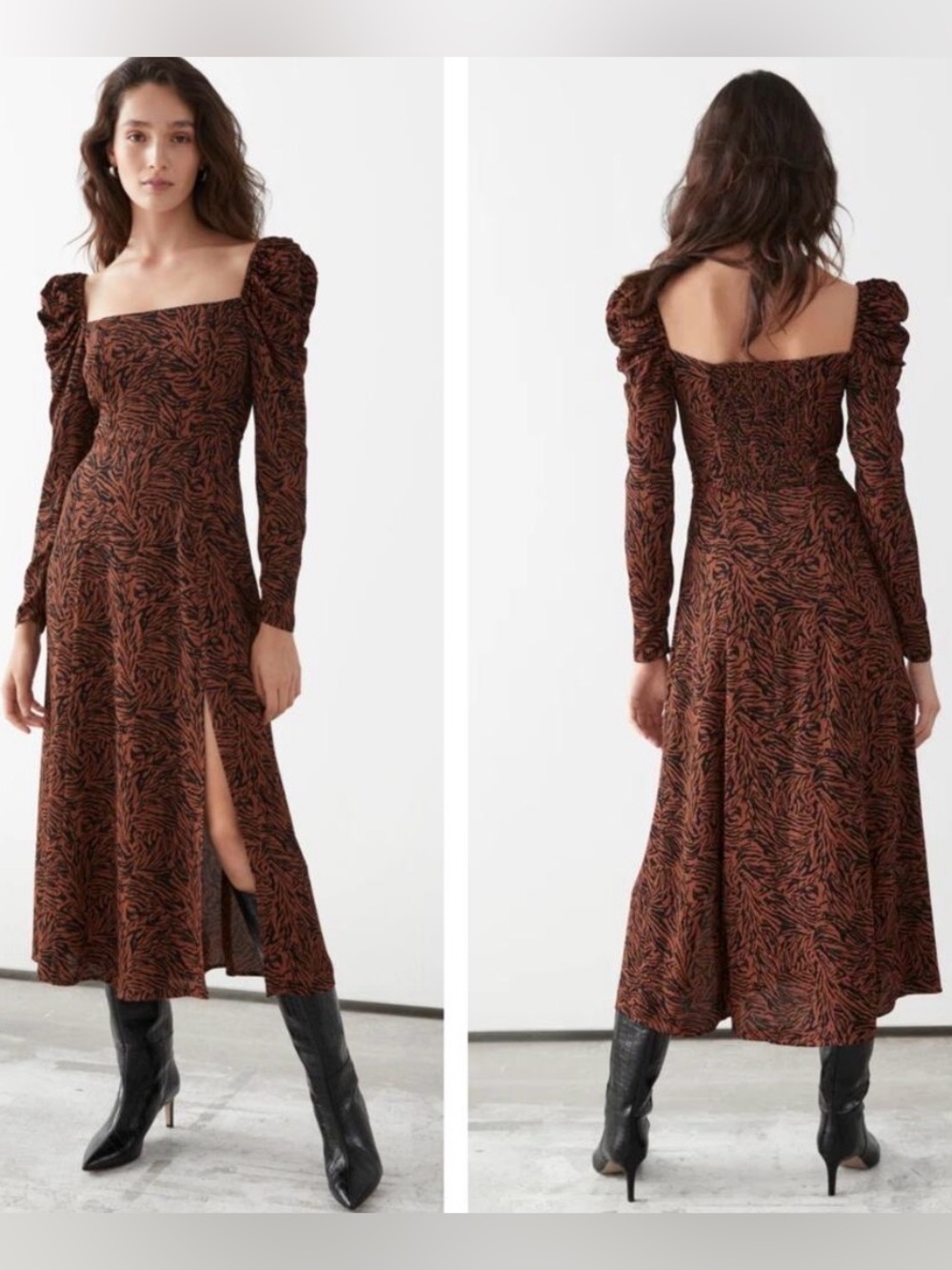 & Other stories long sleeve dress size 4